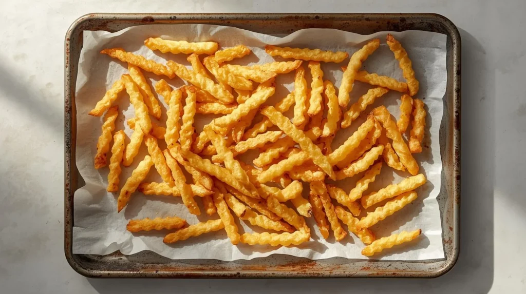 arrange crinkle cut fries arrange crinkle cut fries