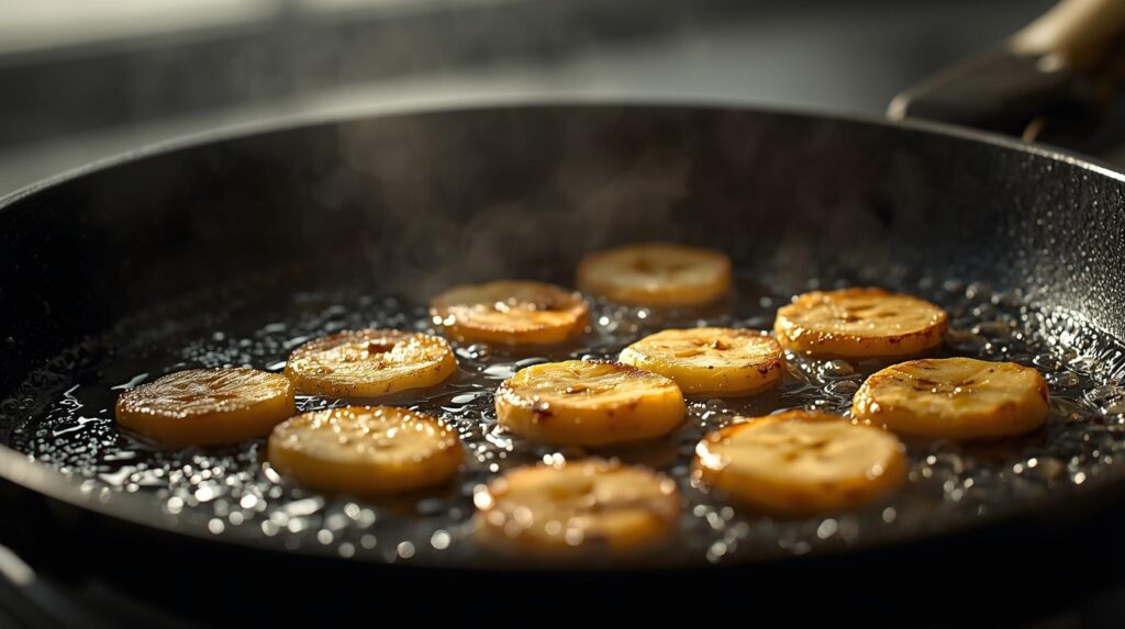 fried banana with ice cream