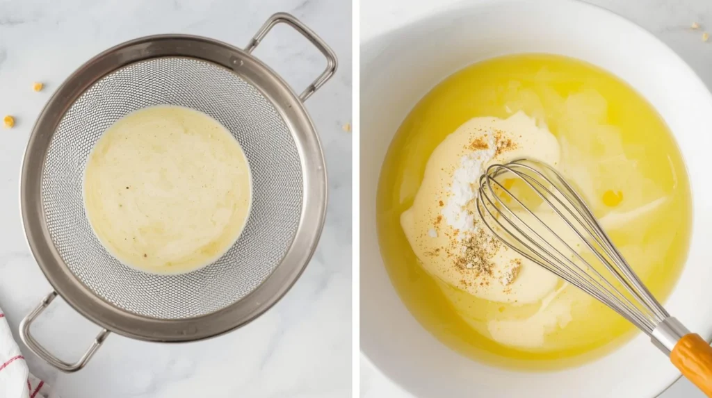 Cream infused with egg Cream infused with egg