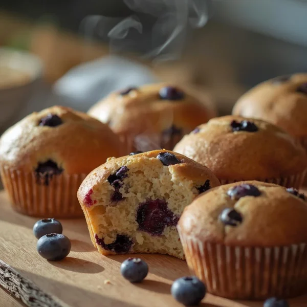 Blueberry Muffins Made with Cake Mix