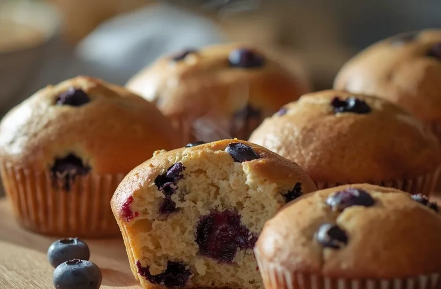Blueberry Muffins Made with Cake Mix