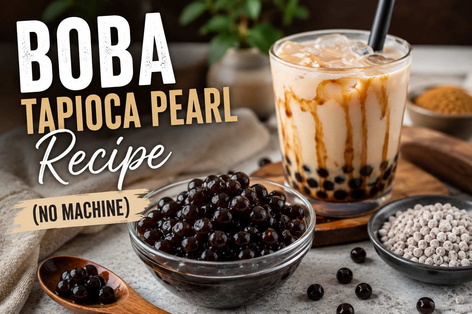 Boba Tapioca Pearl Recipe (No Machine)
