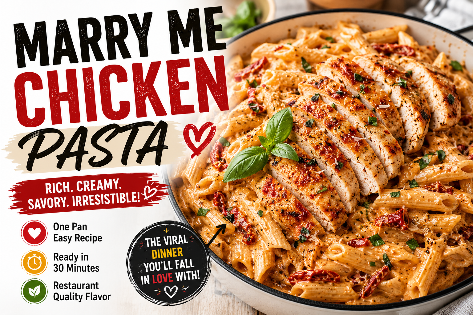 Marry Me Chicken Pasta